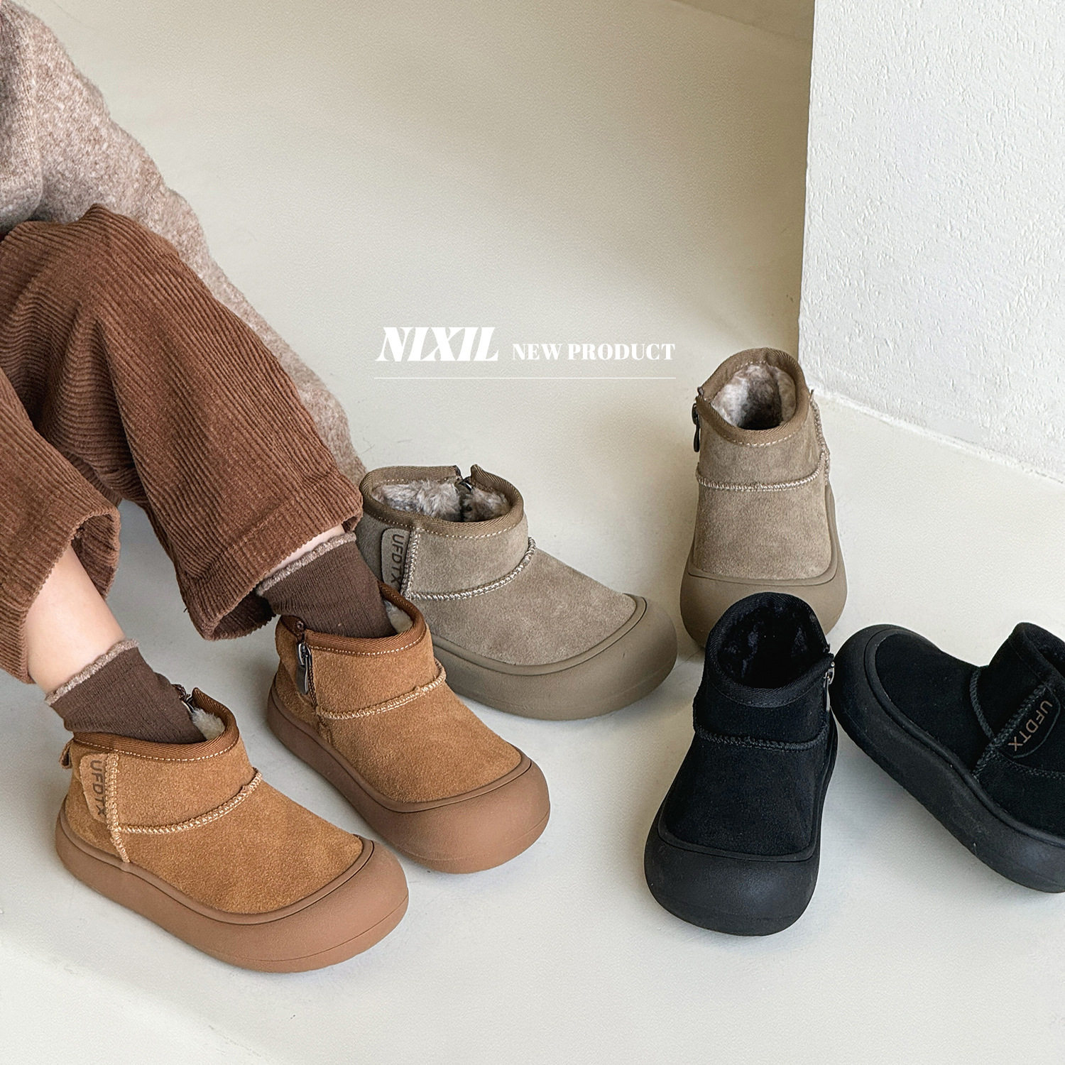 童鞋冬款儿童雪地靴低邦短靴磨砂真皮宝宝靴子韩版包头男女童棉靴,童鞋/婴儿鞋/亲子鞋,雪地靴,淘宝优惠券,粉丝福利购,淘宝优惠卷