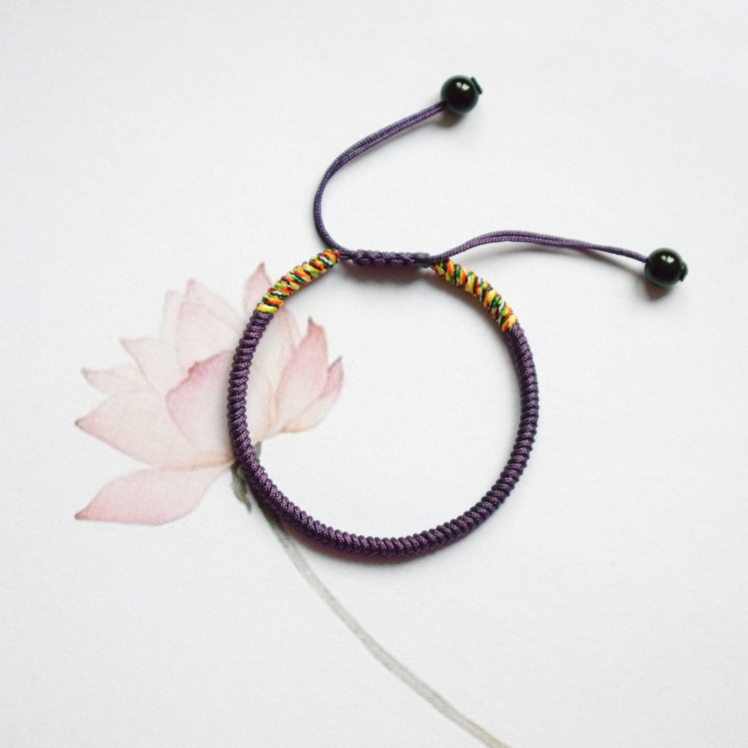 [SINGING NIGHT]TIBETAN DIAMOND KNOT HOMEMADE HAND ROPE HANDMADE DIY WOVEN MATERIAL BAG TIKTOK TIBETAN HAIR BRACELET