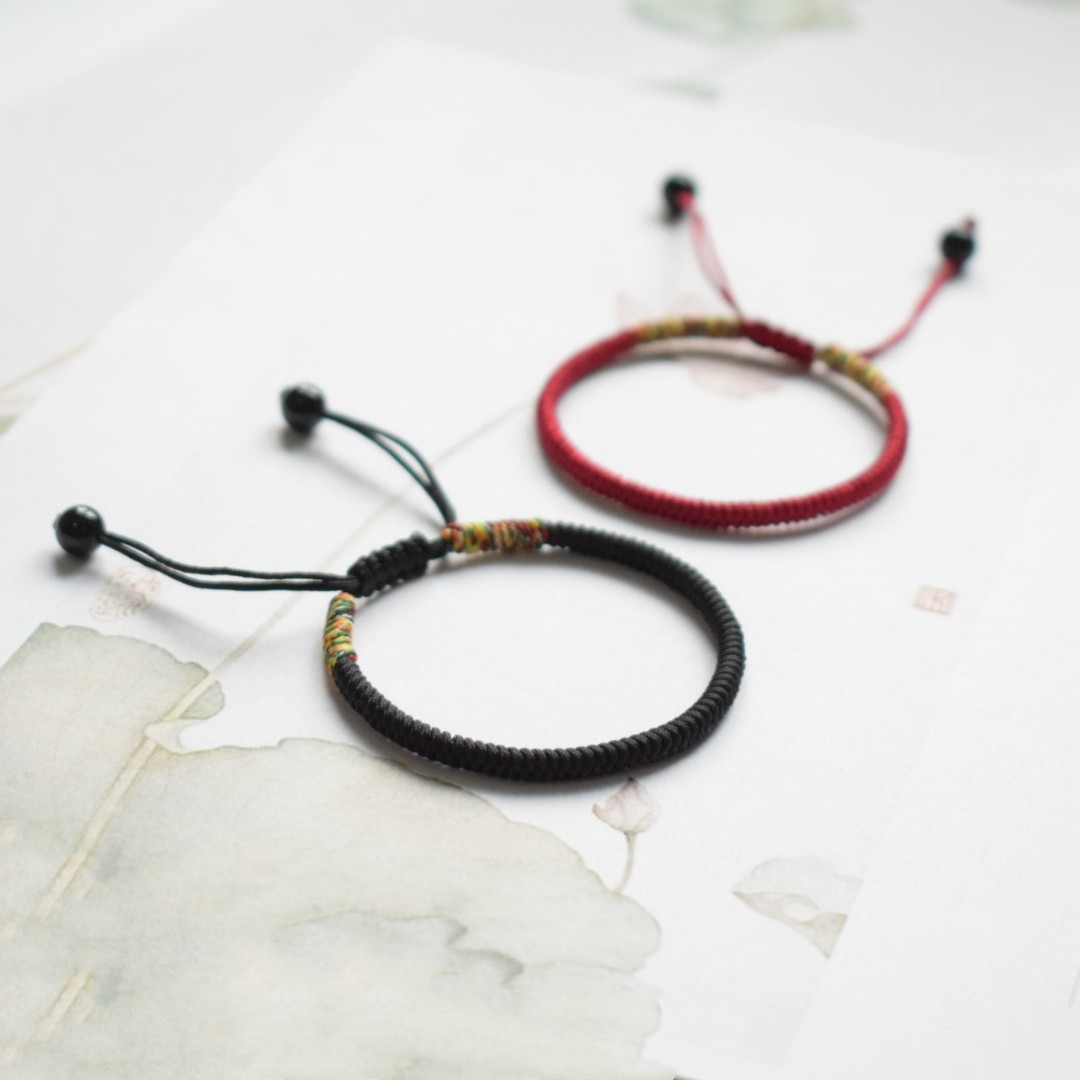 [SINGING NIGHT]TIBETAN DIAMOND KNOT HOMEMADE HAND ROPE HANDMADE DIY WOVEN MATERIAL BAG TIKTOK TIBETAN HAIR BRACELET