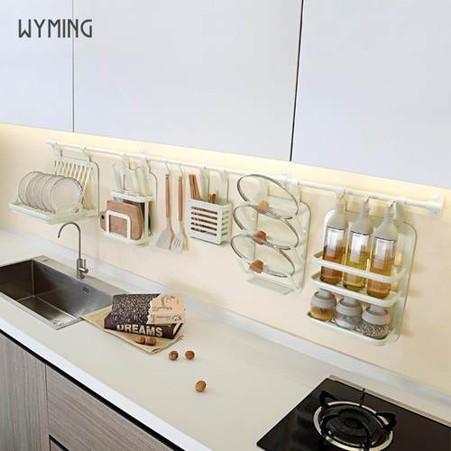 厨房免打孔调料架锅盖架刀架