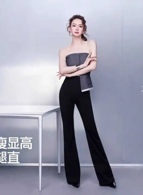 SINSIN微喇裤女2025新款瑜伽裤子夏薄款高腰垂感外穿休闲喇叭裤II