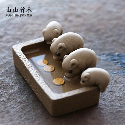 茶宠可养紫砂茶宠物喝水宜兴精品
