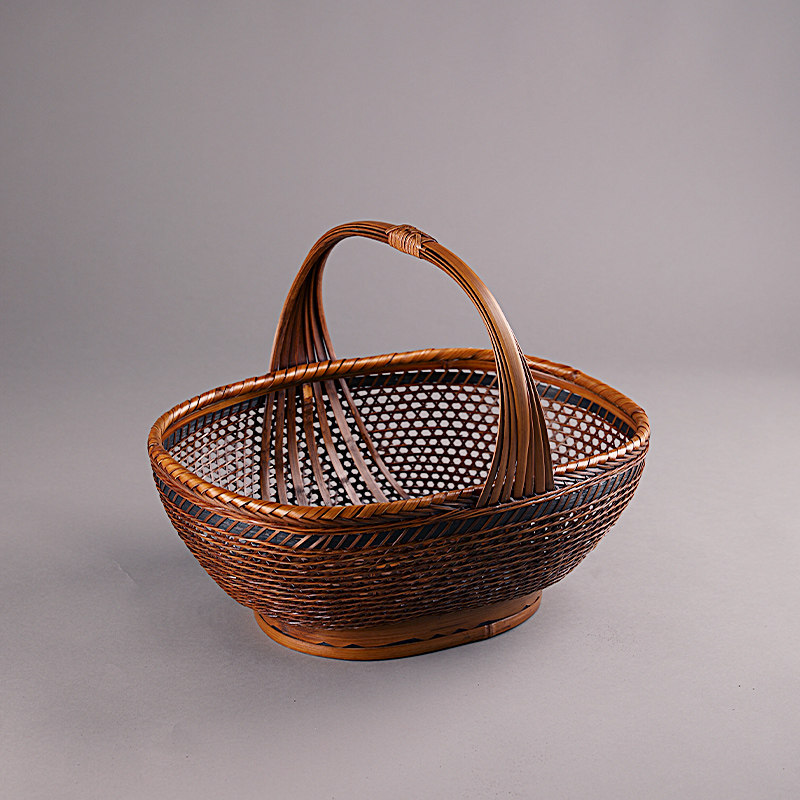 大漆精品提篮收纳篮手提买菜蓝精编都篮竹筐箩筐花篮复古茶道配件,特色手工艺,竹编/竹雕,淘宝优惠券,粉丝福利购,淘宝优惠卷