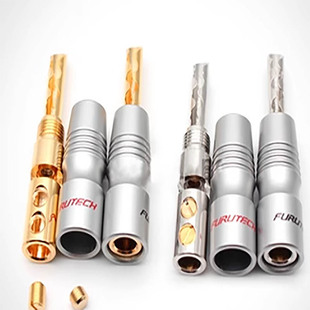 发烧音响端子古河GS200B紫铜镀金镀铑喇叭音箱线插头香蕉插头Y插