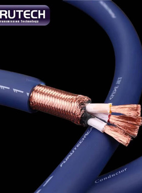 古河FP-3TS20蓝丝带OCC单晶铜hifi发烧功放CD音响电源线散线