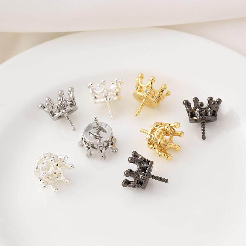 铜镀18K真金高保镶锆皇冠阿飘女巫吊坠托手工diy巴洛克珍珠钉配件,饰品/流行首饰/时尚饰品新,其他DIY饰品配件,淘宝优惠券,粉丝福利购,淘宝优惠卷