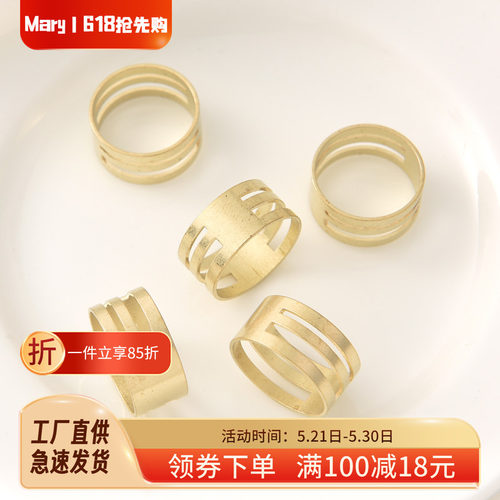 黄铜开口圈开合辅助戒指