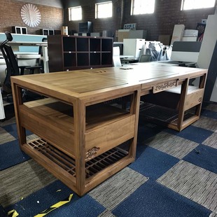 新中式实木办公桌总裁桌老板桌黑胡桃班台桌主管桌经理桌老板桌子