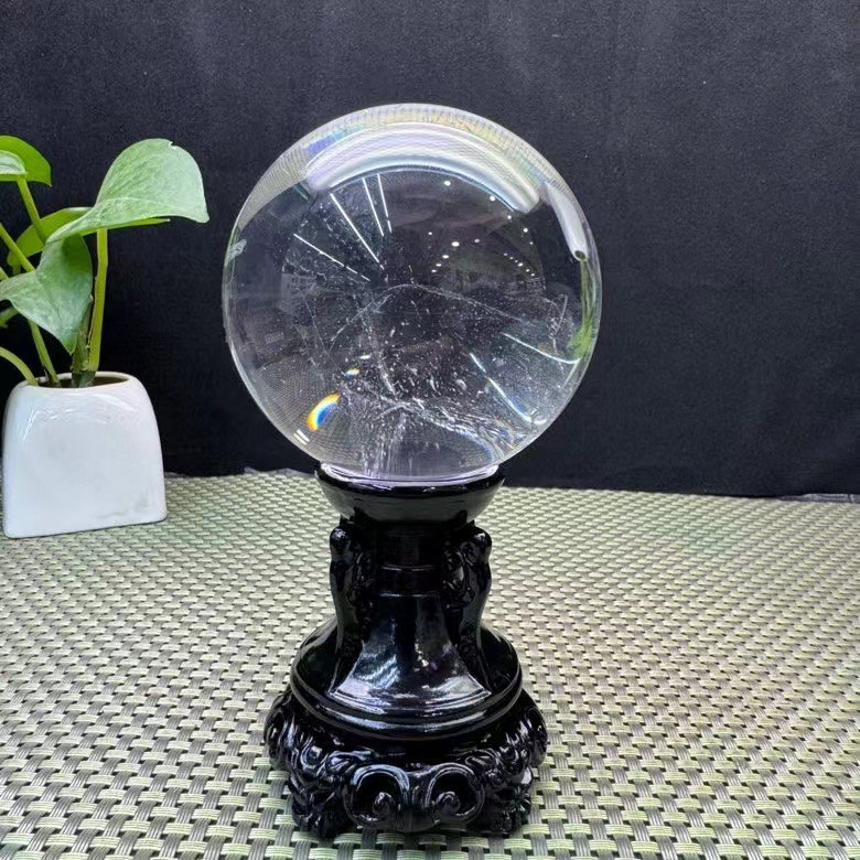 天然黄水晶球摆件支持鉴定风水球原石打磨开业送礼家居工艺品摆件