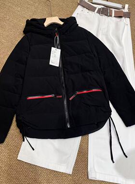 D0122F款修身短款连帽羽绒服