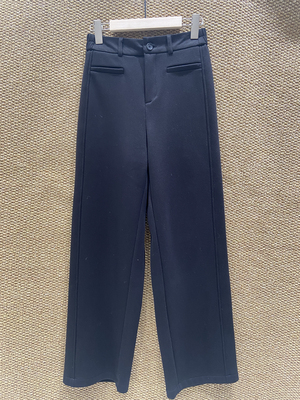 鑫丽辉1373款松紧腰高腰显瘦阔腿裤加绒时尚筒裤弹力舒适百搭女裤