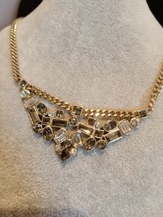 北欧丹麦王妃御用DYRBERG KERN奥地利拼色水晶奢华名媛项链耳环