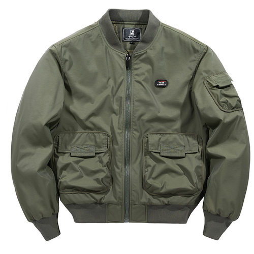 吉普盾旗舰店夹棉棒球领夹克秋冬