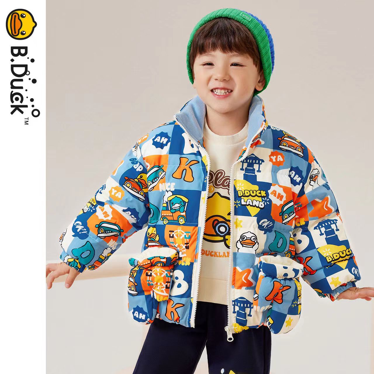 bduck小黄鸭童装儿童羽绒服男女童2024冬季新款洋气反季宝宝外套