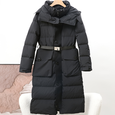 连帽厚实保暖显瘦女款羽绒服