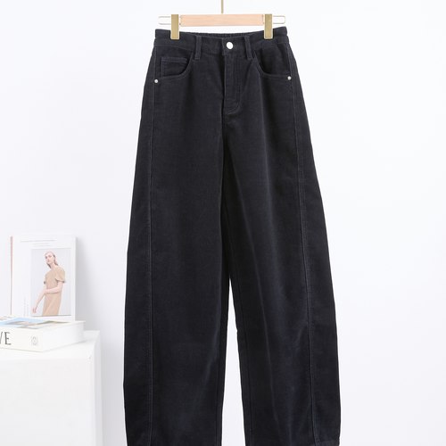 2025冬季藏青休闲加绒裤80928