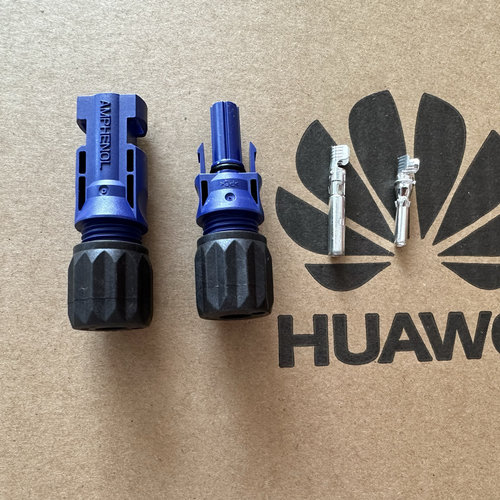 华为逆变器安费诺光伏连接器mc4接头蓝色能源款储能设备专用