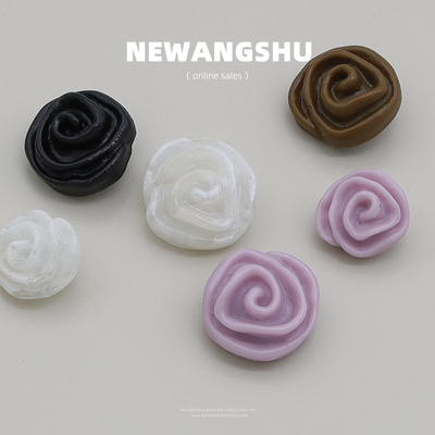 立体花朵毛衣外套西装大衣纽扣