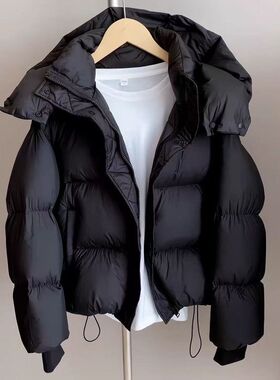 2025爆款韩版宽松加厚短款面包服外套 秋冬爆款羽绒棉服女