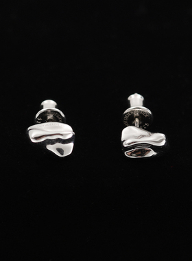 OUTSIDERINSIDE STEEP悬崖系列OSC14碎石块耳钉925银中性小耳饰