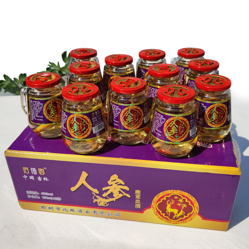 佰福园42°人参鹿茸血酒12瓶礼箱