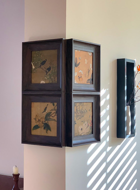 宋代美学挂画中古风装饰画客厅转拐角布置中式复古餐厅高级感壁画