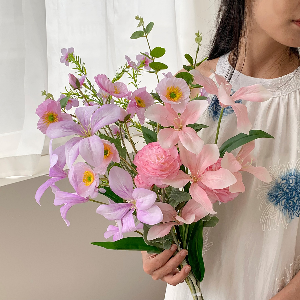 花艺师搭配高级感仿真花