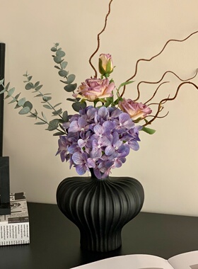 中古风仿真绣球花玫瑰花花束假花
