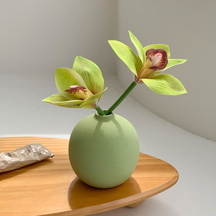 ins风仿真花蕙兰假花相框家居客厅桌面花艺玄关花艺摆件装饰品