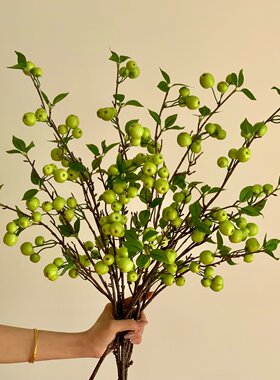 仿真小苹果绿植客厅餐桌装饰品