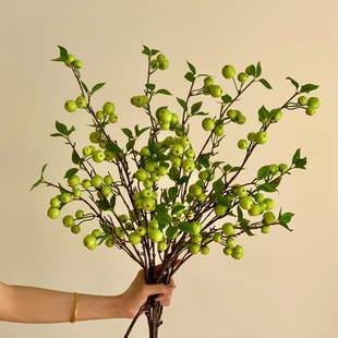 仿真小苹果绿植客厅餐桌装饰品花艺摆件假花仿真花轻奢高端摆设
