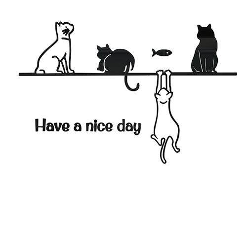 猫咪客厅影电视背景墙面装饰品自粘网红出租房间改造用品上方挂件