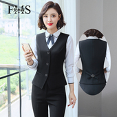 大码 女士职业装 马夹背心前台酒店银行工作服 马甲套装 工装 正装 西装