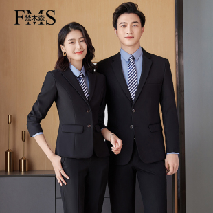 西服大尺码 套装 工装 酒店前台销售男女同款 职业装 团体工装 西装