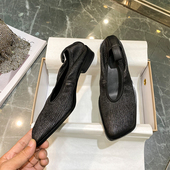 清仓2026一脚蹬乐福鞋 羊皮小皮鞋 设计感女小众奶奶鞋 断码 软皮单鞋