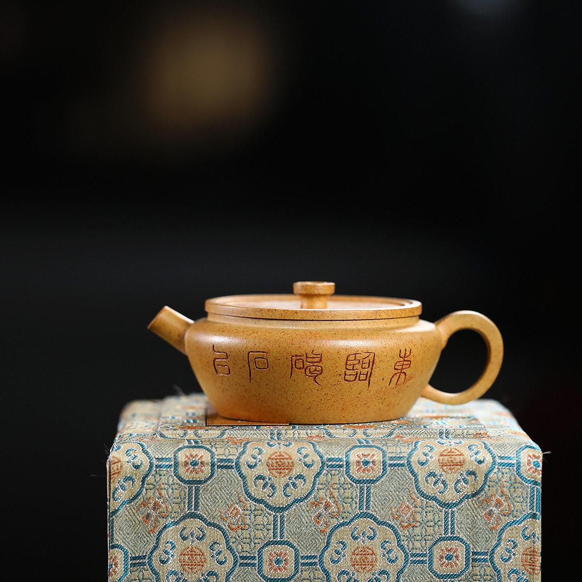 大口婉玉紫砂壶王小峰手工书法观沧海原矿龙骨金砂小品工夫茶具