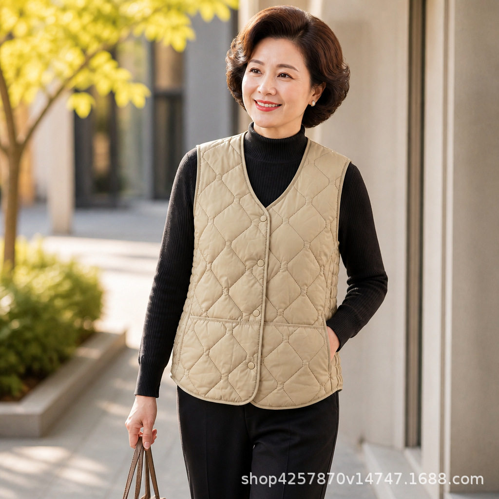 中老年新款秋冬棉马甲妈妈装坎肩奶奶秋冬马甲女士保暖外套背心