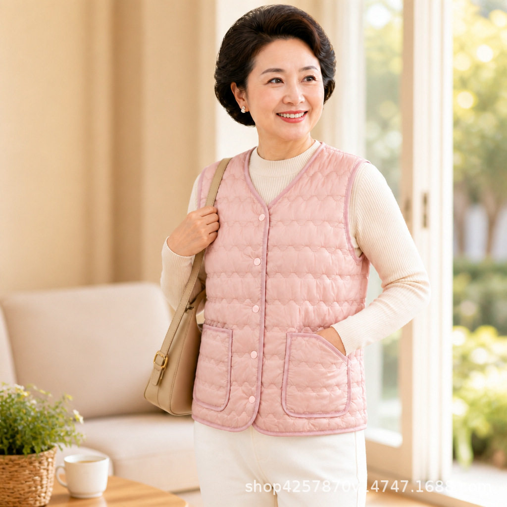 轻薄棉马甲女秋冬新款内穿贴身坎肩保暖内胆女士背心韩版宽松马夹
