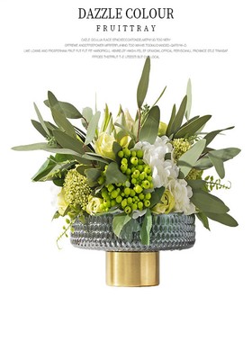 仿真花假花高档装饰桌花轻奢摆花样板房客厅茶几软装成品花艺摆件