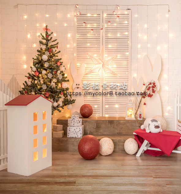 mycolor8婚纱影楼摄影背景 服装室内 圣诞儿童欧式素材大图20-569