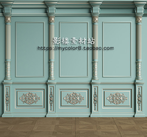 mycolor8 婚纱影楼摄影 服装主播背景欧式背景墙 图片大图21-03