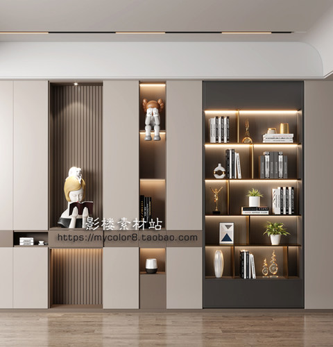 mycolor8影楼摄影网红主 3D直播间背景 壁纸壁画素材大图23-141
