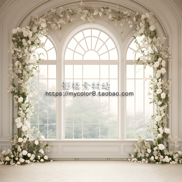 婚纱影楼摄影背景 欧式直播间 壁纸壁画高清素材大图模版24-117