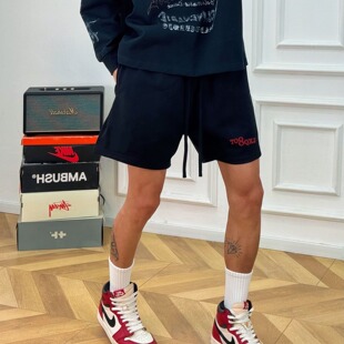 休闲五分裤 美式 宽松抽绳健身训练大码 男夏季 高街百搭篮球运动短裤