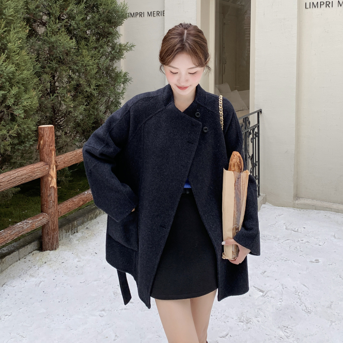 新【出货】数据好2C200-Y625-P275-K408立领短款双面羊毛呢大衣,女装毛呢外套,2C200
