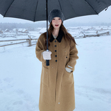 【出货】70毛撞色羊毛大衣2C200-Y624-P295-K438，女装毛呢外套，2C200