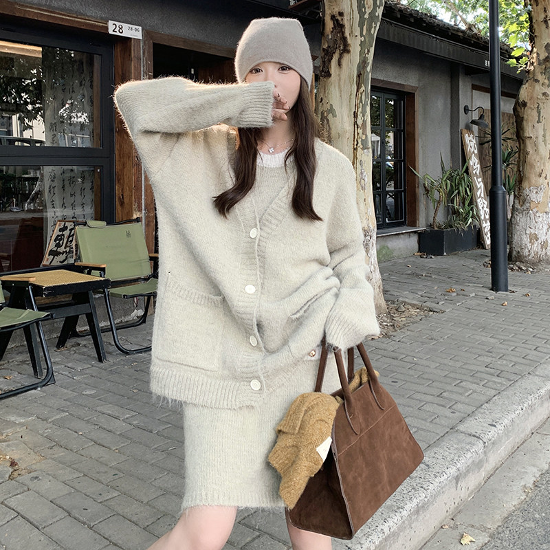 【】甜美冰淇凌色减龄针织套装2C200-8839-P135-K198,女装套装/套裙,2C200