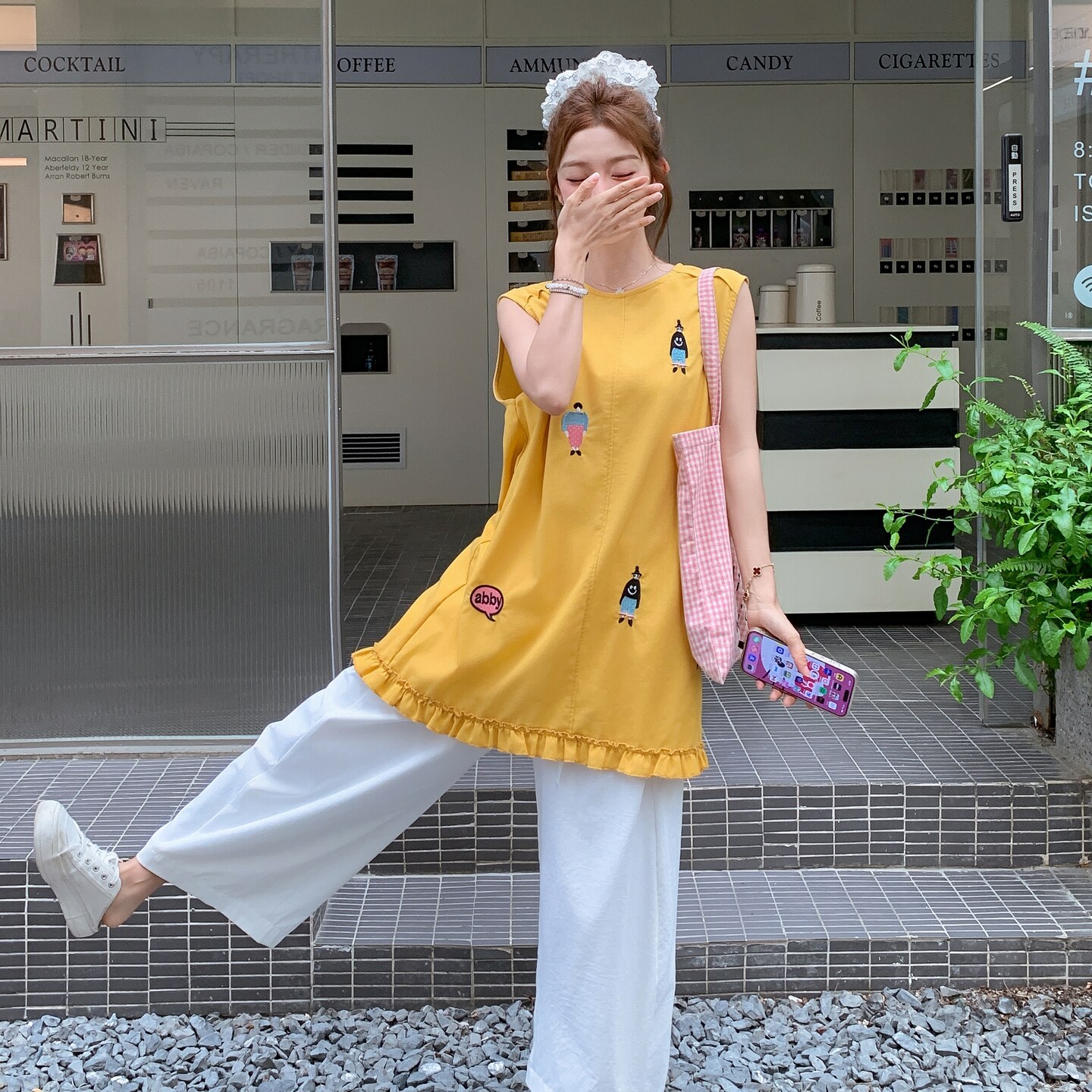 现货【新款】卡通刺绣阔腿裤套装2C200-7745-P175-K258,女装套装/套裙,2C200