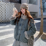 【】出货2C200-2560-P225-K338加厚水洗多扣牛仔外套，女装短外套，2C200