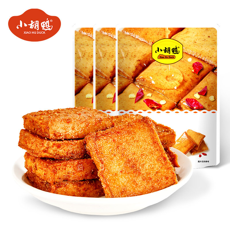 小胡鸭 烧烤味香辣味鱼豆腐零食小吃 休闲食品熟食158g下酒菜